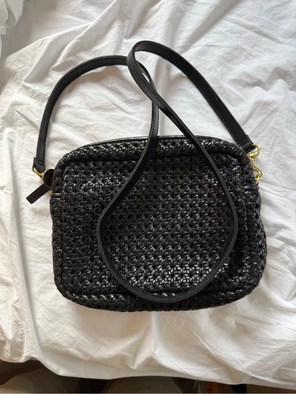 Black Woven Crossbody Bag - Clare V - Picture 3 of 8